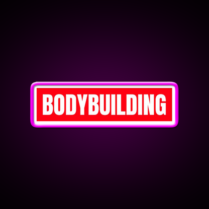 Bodybuilding Red Logo Gym Fitness Led Neon Sign Rgb Color