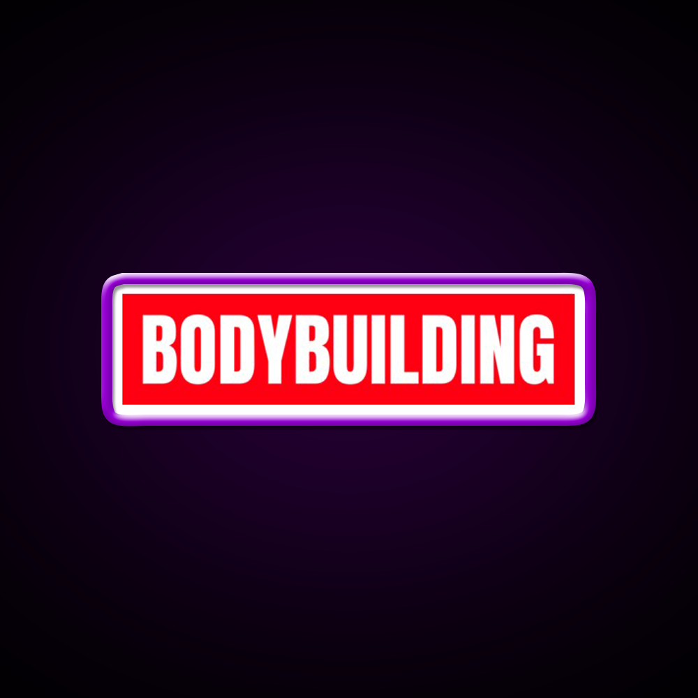 Bodybuilding Red Logo Gym Fitness Led Neon Sign Rgb Color