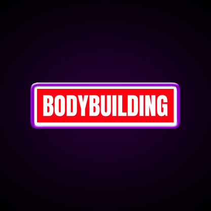 Bodybuilding Red Logo Gym Fitness Led Neon Sign Rgb Color