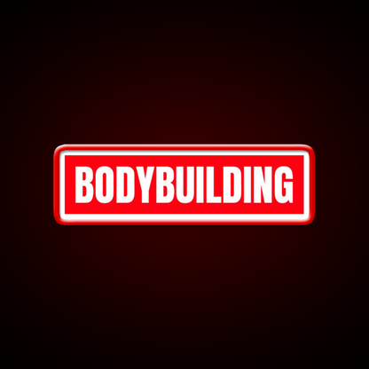 Bodybuilding Red Logo Gym Fitness Led Neon Sign Rgb Color