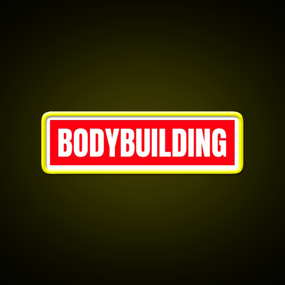 Bodybuilding Red Logo Gym Fitness Led Neon Sign Rgb Color