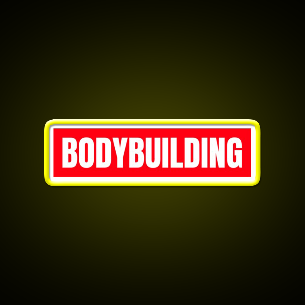 Bodybuilding Red Logo Gym Fitness Led Neon Sign Rgb Color