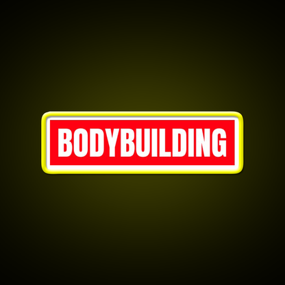 Bodybuilding Red Logo Gym Fitness Led Neon Sign Rgb Color