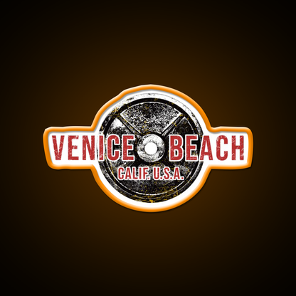 Bodybuilding Venice Beach California Gym Fitness Led Neon Sign Rgb Color
