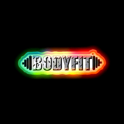 Bodyfit Diamond Plate Logo Gym Fitness Led Neon Sign Rgb Color