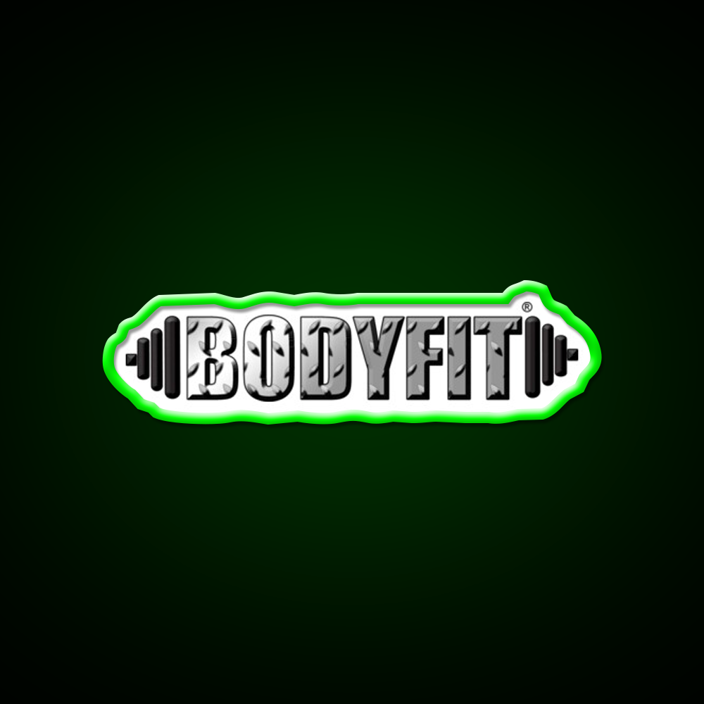 Bodyfit Diamond Plate Logo Gym Fitness Led Neon Sign Rgb Color