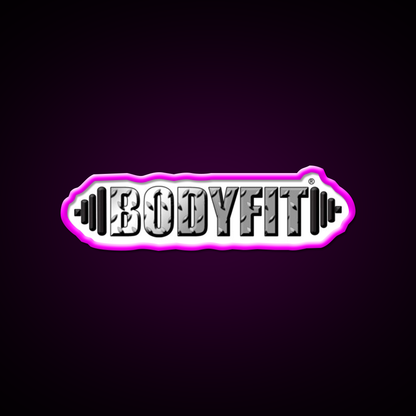 Bodyfit Diamond Plate Logo Gym Fitness Led Neon Sign Rgb Color