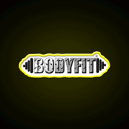Bodyfit Diamond Plate Logo Gym Fitness Led Neon Sign Rgb Color