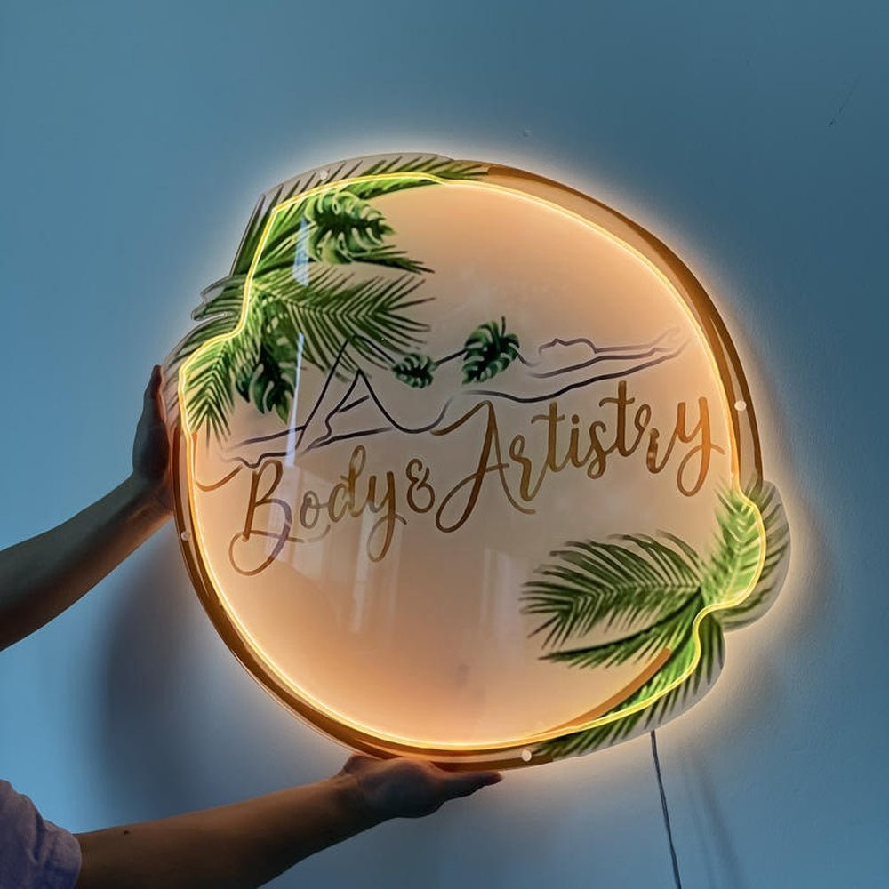 Bodys Artistry Acrylic Business Logo Sign - Shineneon
