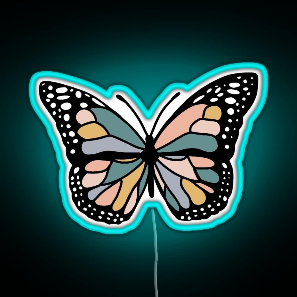 Boho Butterfly Rgb Led Neon Sign Pop Wall Art - Shineneon