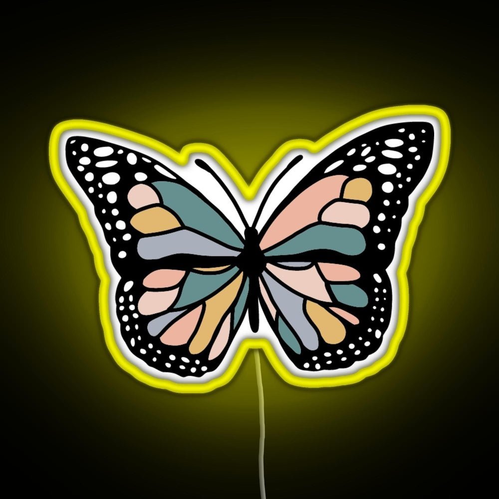 Boho Butterfly Rgb Led Neon Sign Pop Wall Art - Shineneon