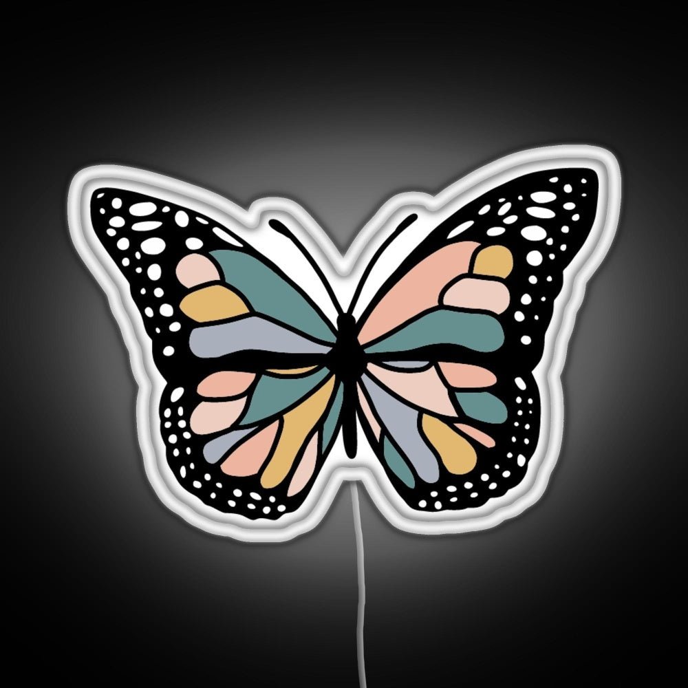 Boho Butterfly Rgb Led Neon Sign Pop Wall Art - Shineneon