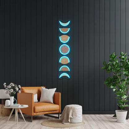 Boho Moon Phases Wall Artwork Neon Signs