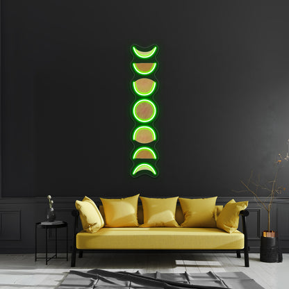 Boho Moon Phases Wall Artwork Neon Signs