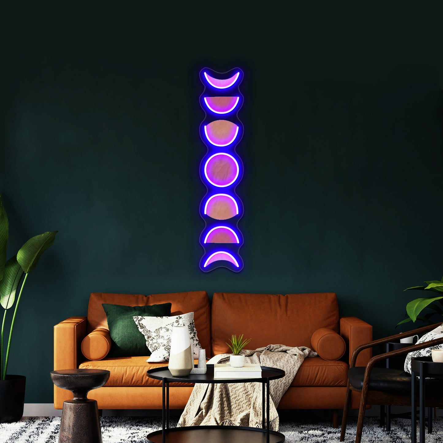 Boho Moon Phases Wall Artwork Neon Signs