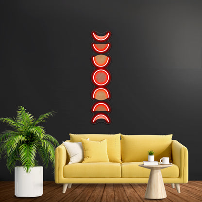 Boho Moon Phases Wall Artwork Neon Signs