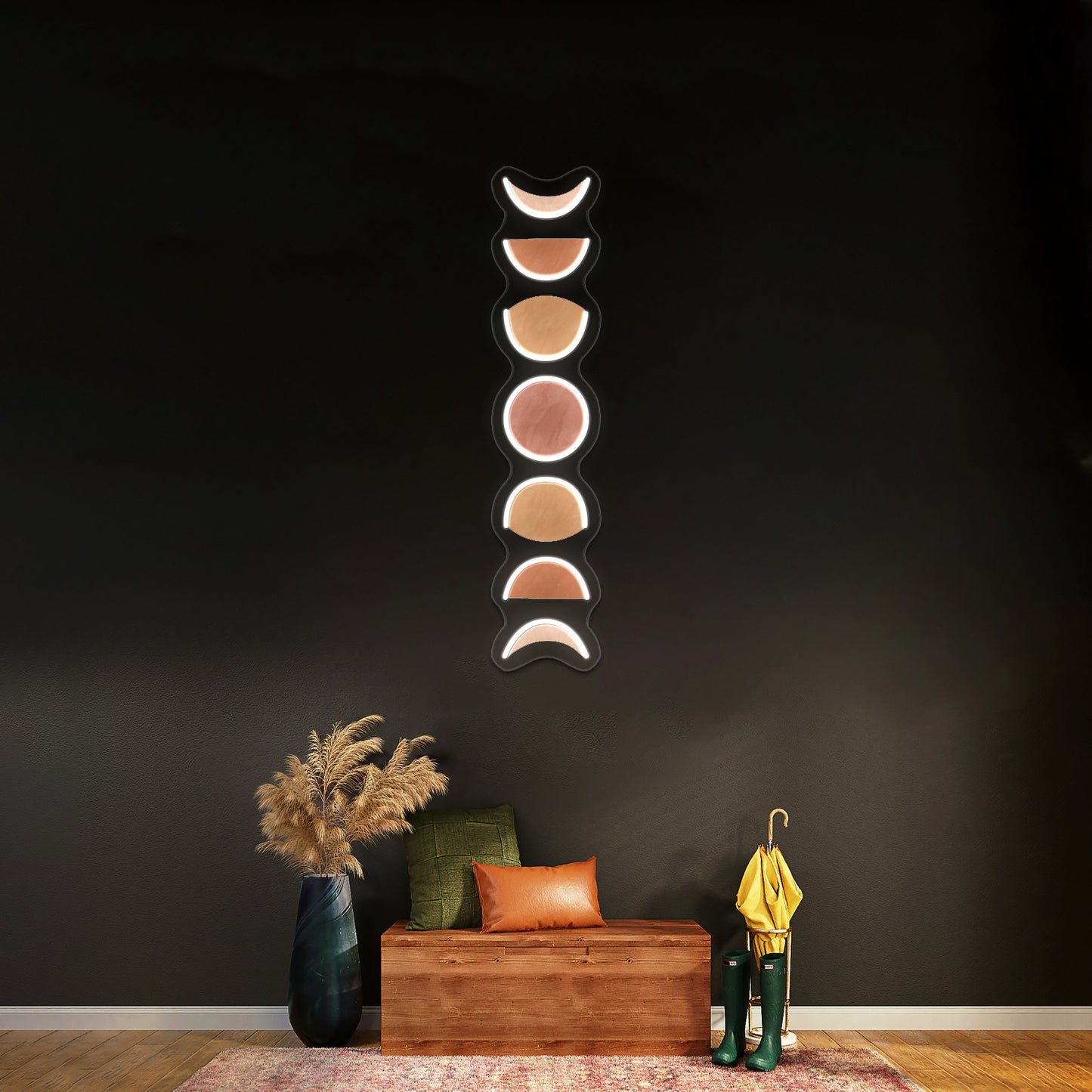 Boho Moon Phases Wall Artwork Neon Signs