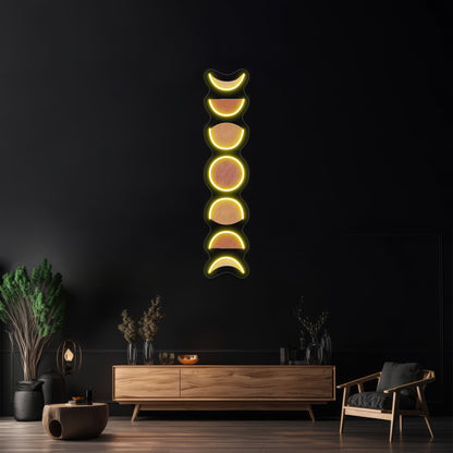 Boho Moon Phases Wall Artwork Neon Signs