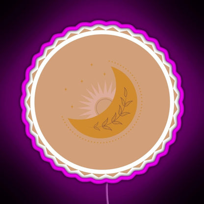 Boho Sun And Moon Rgb Neon Sign - Shineneon