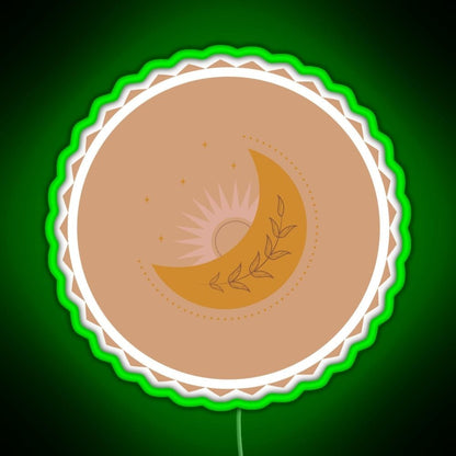 Boho Sun And Moon Rgb Neon Sign - Shineneon