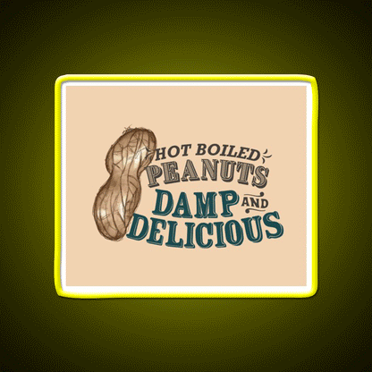 Boiled Peanuts Snack Food Led Neon Sign Rgb Color - Custom LED neon sign front view