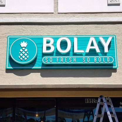 Bolay With Logo 3D Frontlit Letters Metal Led Sign - Shineneon