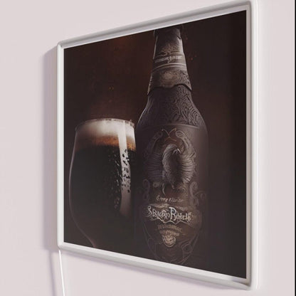 Bold Black Beer And Bottle Rgb Led Neon Sign - Shineneon