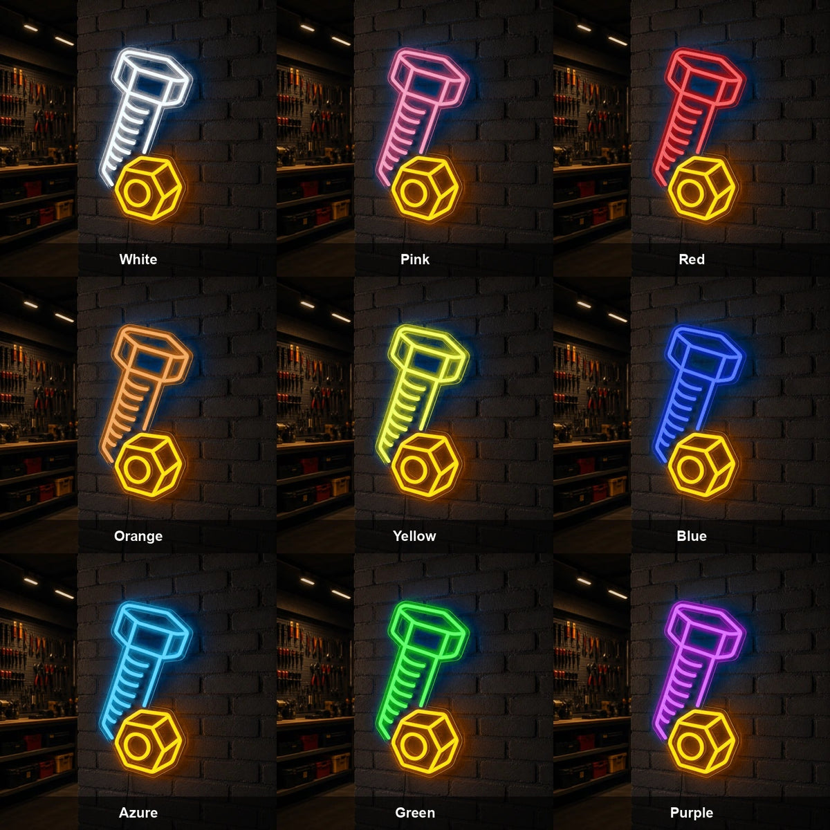 Bolt And Nut LED Neon Sign - Shineneon