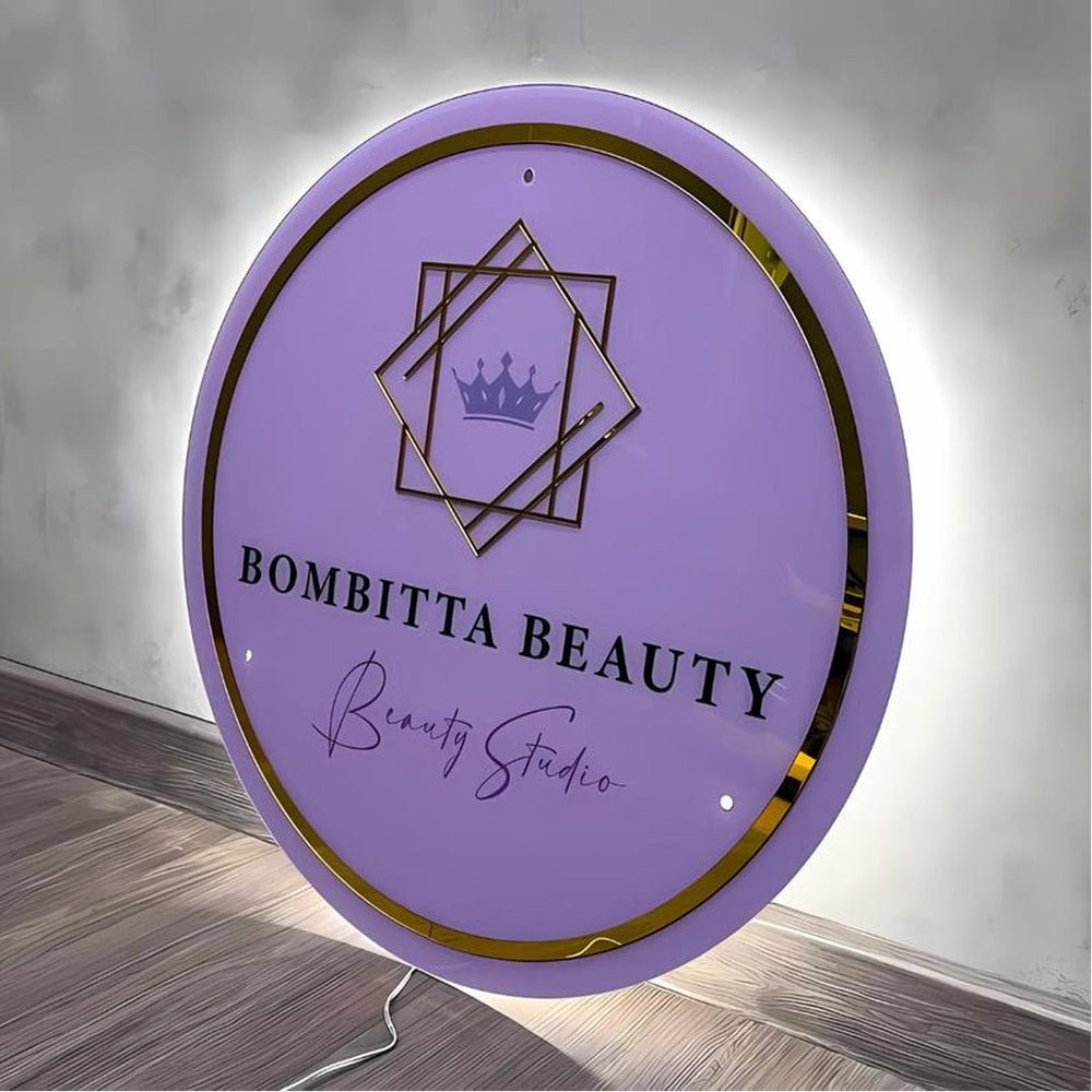 Bombitta Beauty Studio Acrylic Business Logo Sign - Shineneon