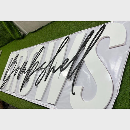 Bombshell Brows 3D Backlit Channel Letters Led Light Sign - Shineneon