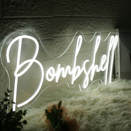 Bombshell White Led Neon Sign - Shineneon