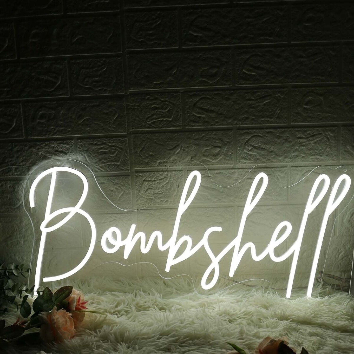 Bombshell White Led Neon Sign - Shineneon