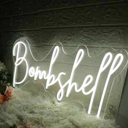 Bombshell White Led Neon Sign - Shineneon