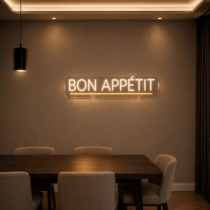 Bon Appetit LED Neon Sign Man Cave Neon Sign color grid