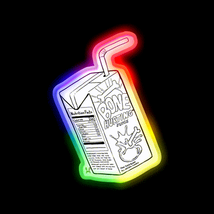 Bone Hurting Juice Snack Food Led Neon Sign Rgb Color - LED neon sign close-up detail