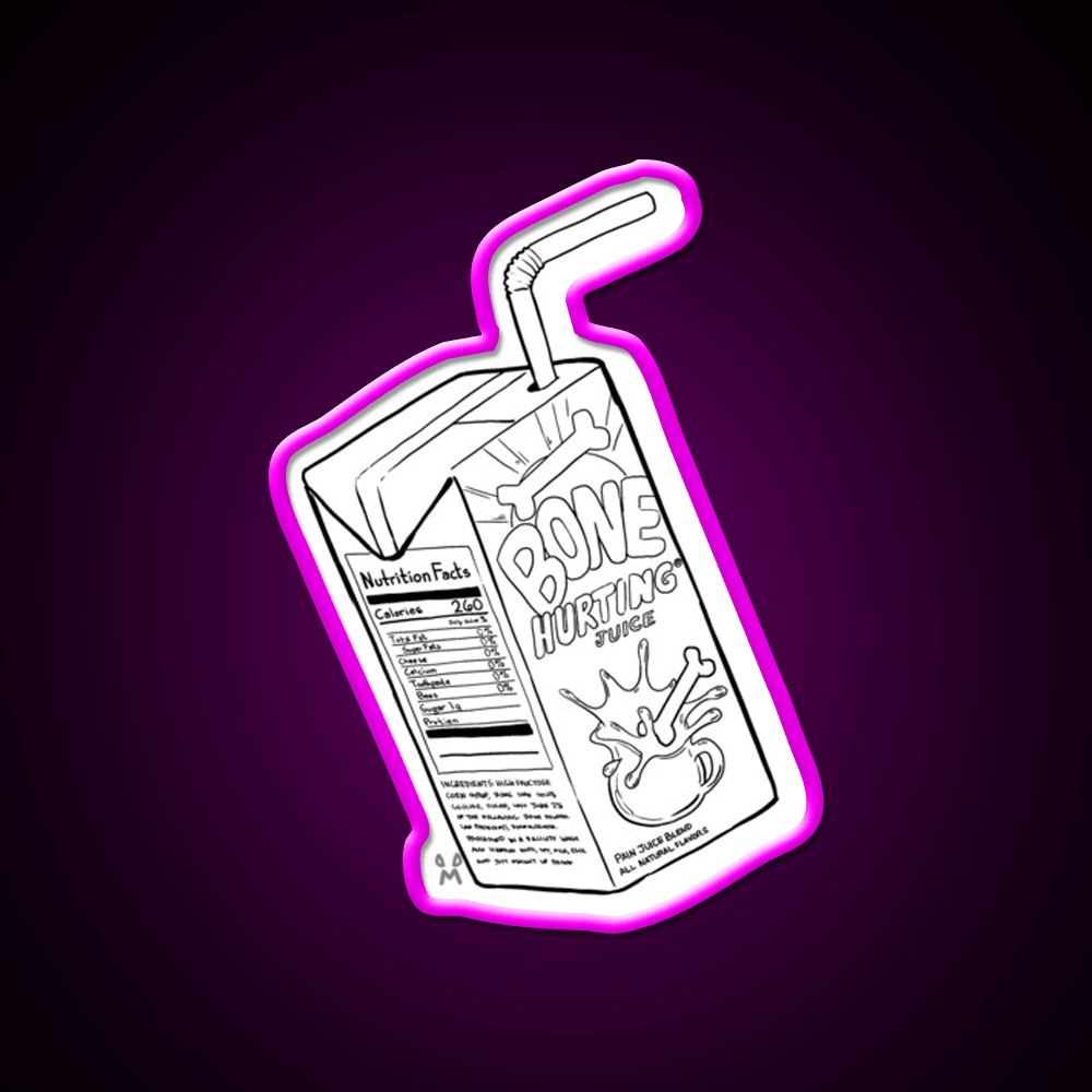 Bone Hurting Juice Snack Food Led Neon Sign Rgb Color - Shineneon