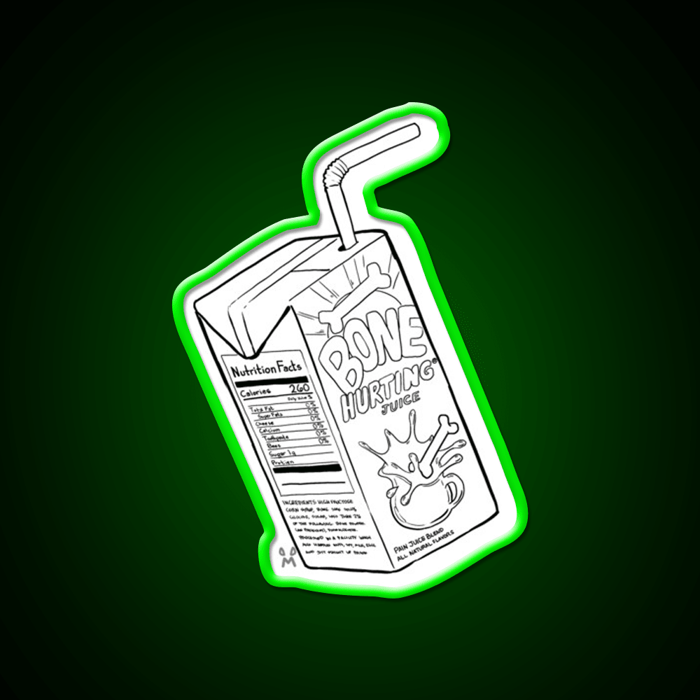 Bone Hurting Juice Snack Food Led Neon Sign Rgb Color - Shineneon