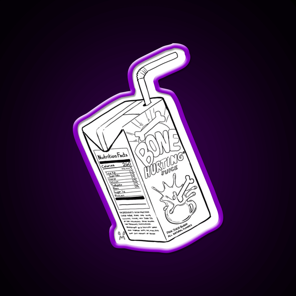 Bone Hurting Juice Snack Food Led Neon Sign Rgb Color - Shineneon
