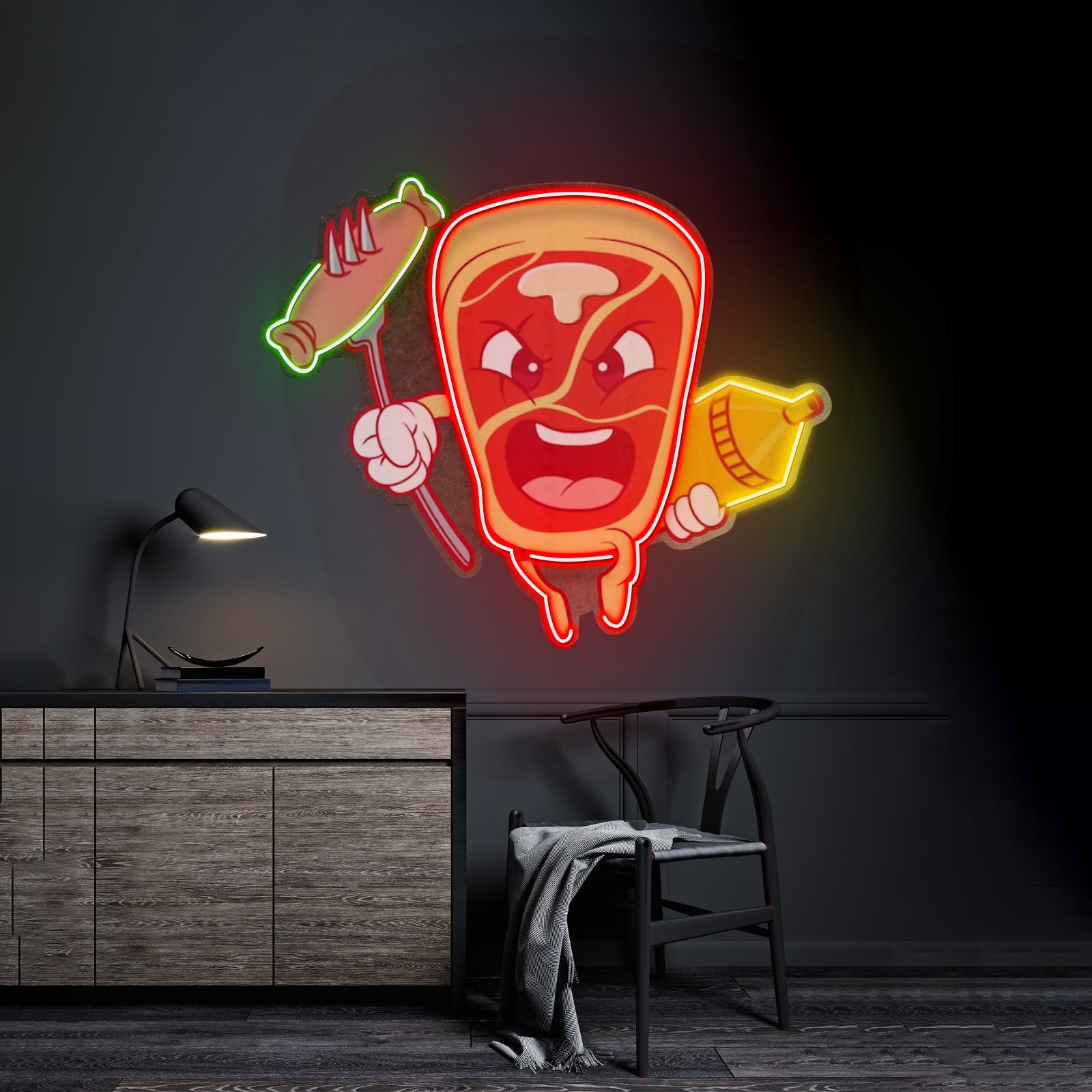 Bone Steak Led Neon Sign Light Custom Led Signs - Shineneon