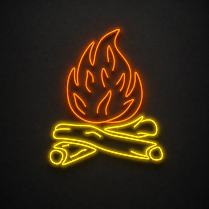 Bonfire Dark Wall Vintage LED Neon Sign main product image