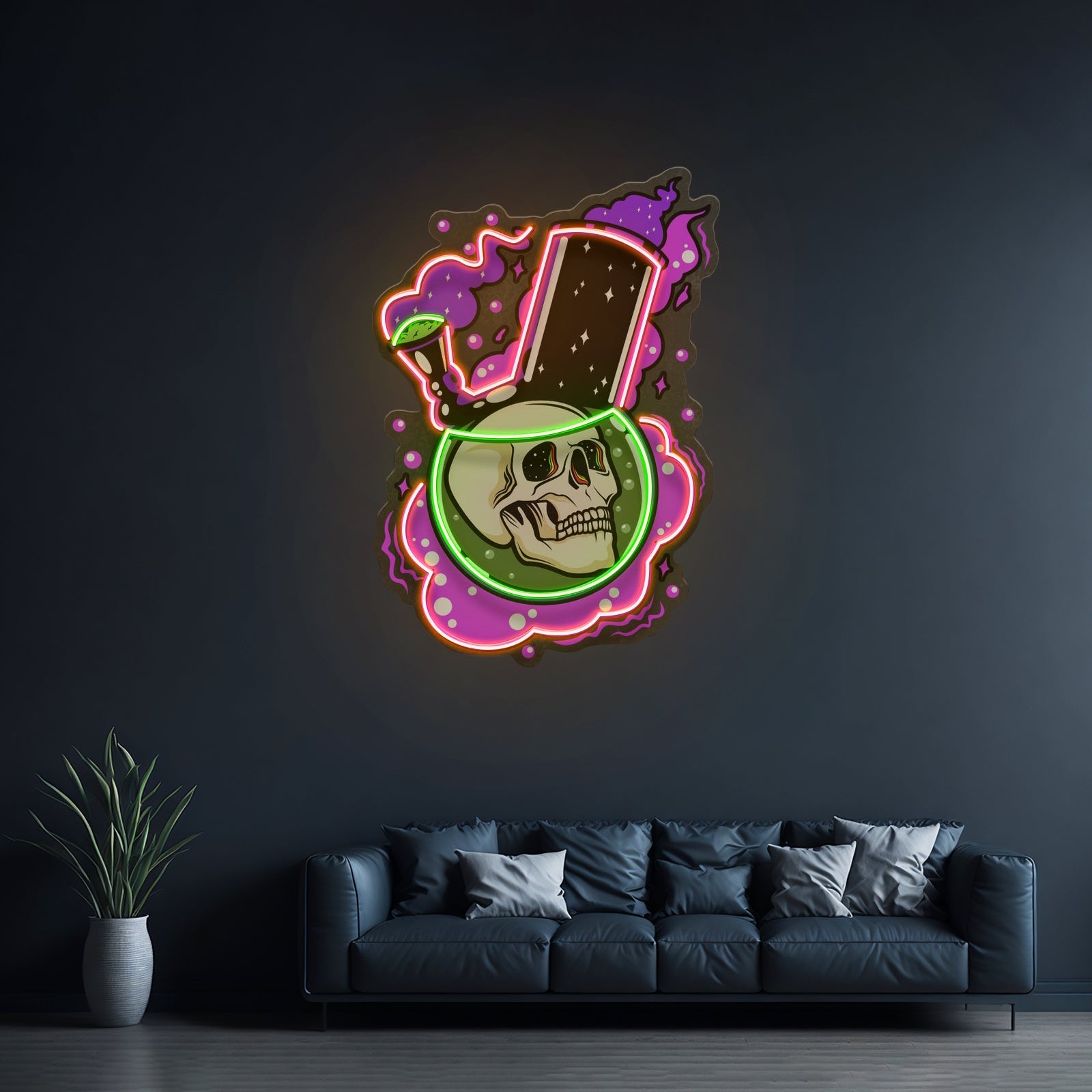 Bong Skull Led Neon Sign Light Custom Led Signs - Shineneon