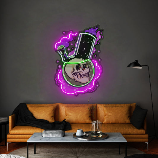 Bong Skull Led Neon Sign Light Custom Led Signs