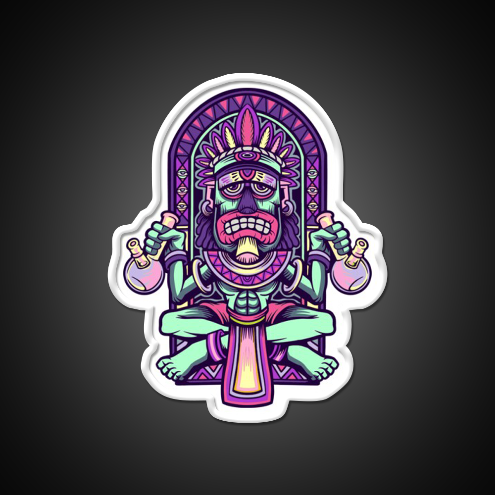 Bong Tiki Weed Hemp Inspired Green Leaf Led Neon Sign Rgb Color - LED neon sign view 11
