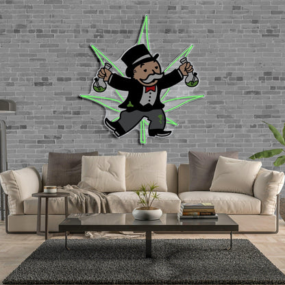 Bongopoly Green Cartoon Led Neon Sign For Home Decor Wall Art | Shineneon