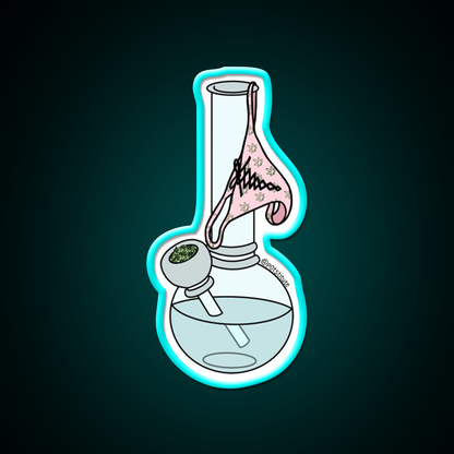 Bongs Thongs Stoner Art Hemp Inspired Green Leaf Led Neon Sign Rgb Color