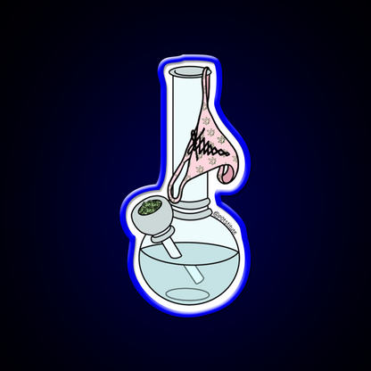 Bongs Thongs Stoner Art Hemp Inspired Green Leaf Led Neon Sign Rgb Color