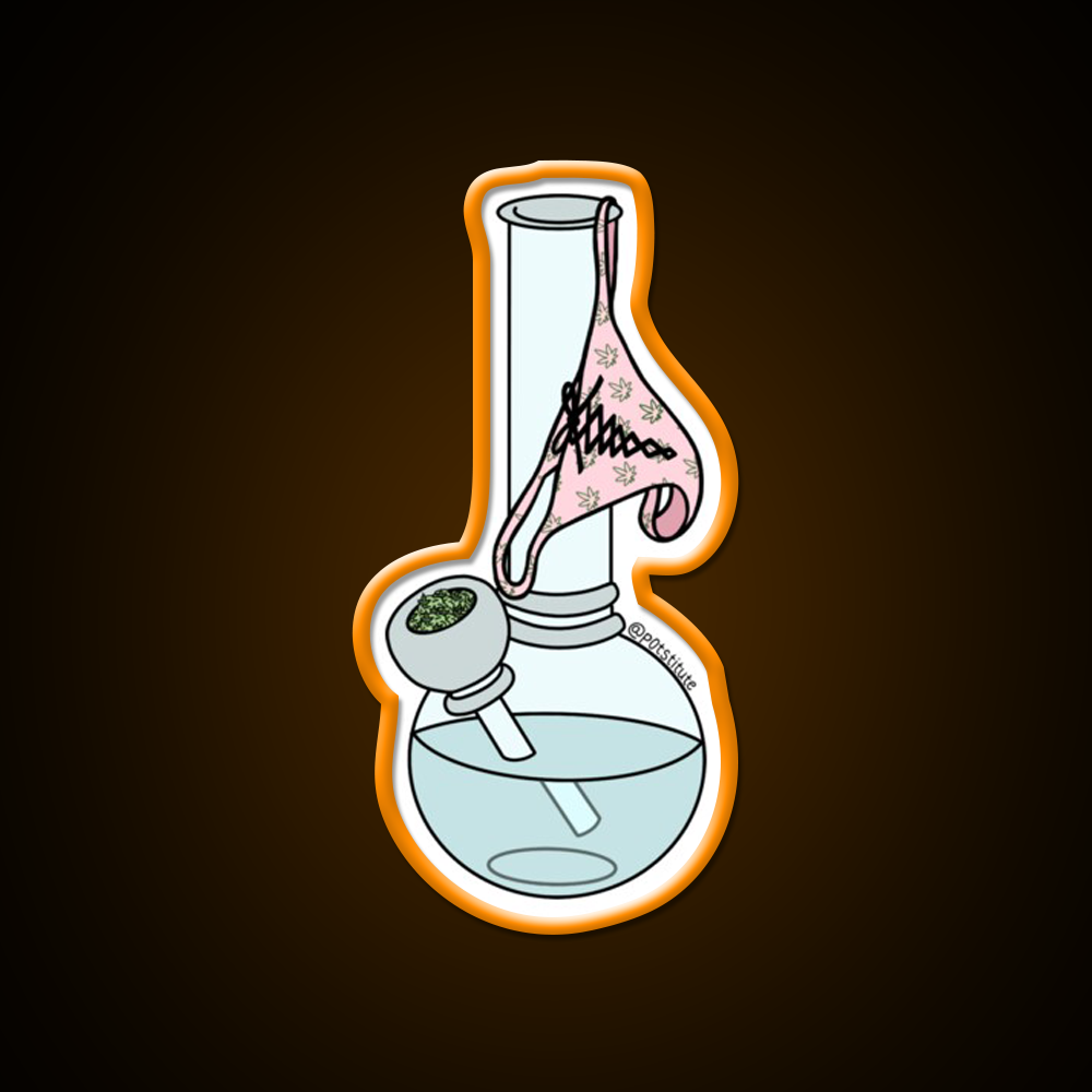 Bongs Thongs Stoner Art Hemp Inspired Green Leaf Led Neon Sign Rgb Color