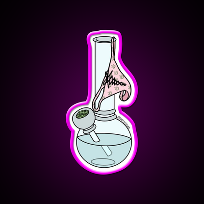 Bongs Thongs Stoner Art Hemp Inspired Green Leaf Led Neon Sign Rgb Color