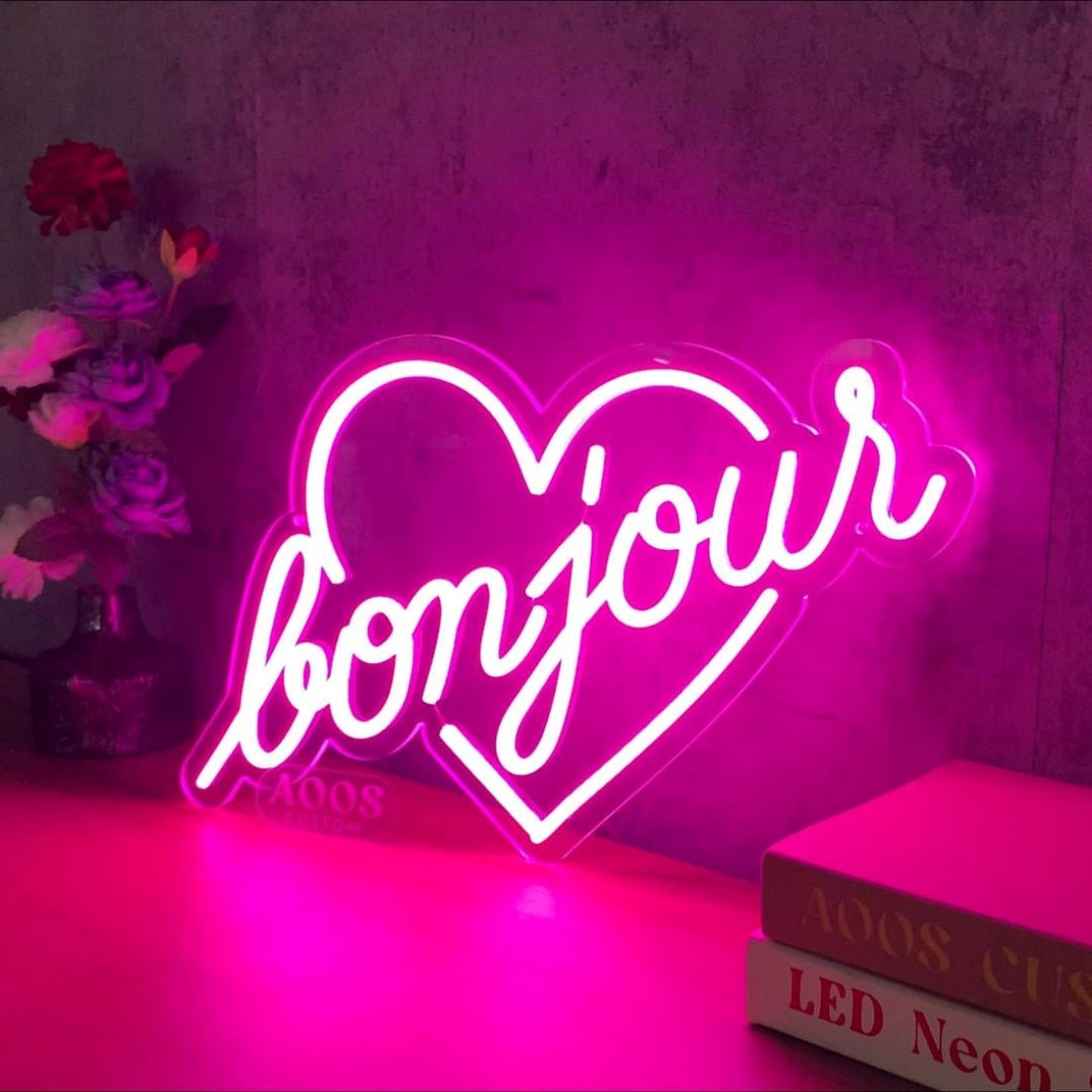 Bonjour French Led Sign Business Neon Sign - Shineneon