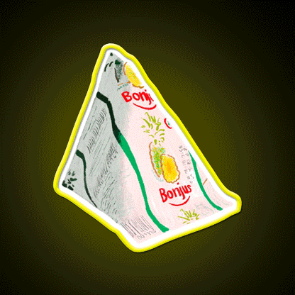 Bonjus Pyramid Snack Food Led Neon Sign Rgb Color - Custom LED neon sign front view